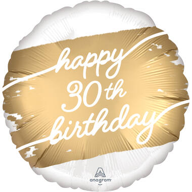 Foil balloon - "Happy 30th Birthday" - 45 cm
